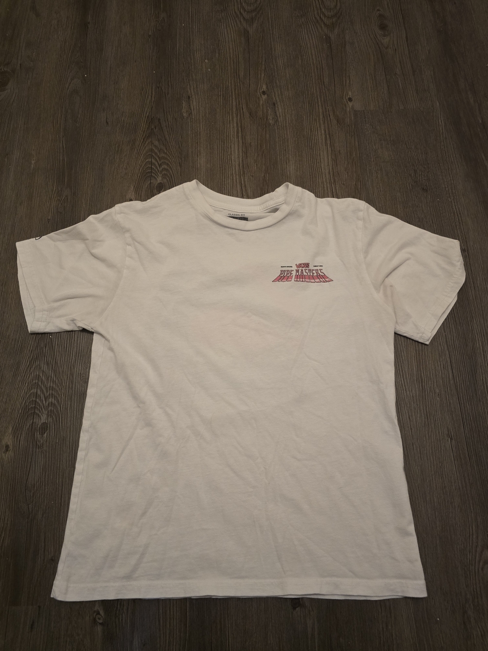 Vans White Short Sleeve Graphic Tee with Red Detail